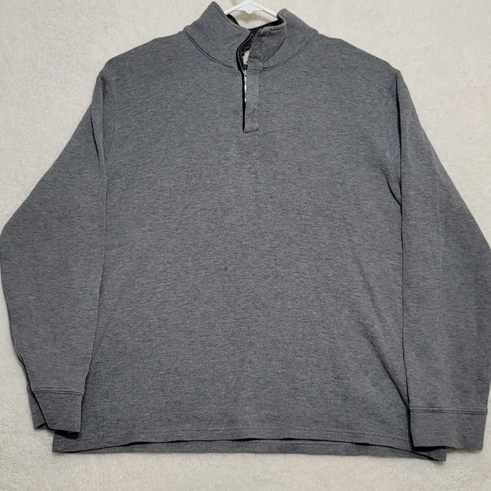 J.Crew Men's Sweater Size Large 1/4 Pullover Gray Casual Long Sleeve
